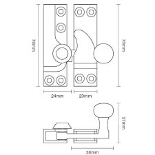 Additional picture of Classic Sash Fastener Polished Chrome