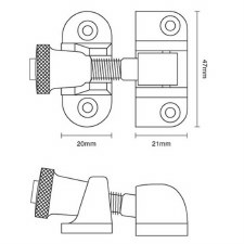 Additional picture of Croft 1826 Brighton Fastener Satin Brass Lacquered