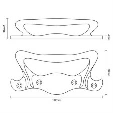 Additional picture of Art Nouveau Sash Handle Polished Brass Unlacquered