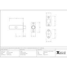 Additional picture of From The Anvil Security Door Rack Bolt Electro Brass