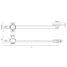 Additional picture of Sliding Window Stay 10" Polished Brass Unlacquered