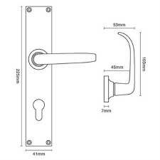 Additional picture of Stratford Multipoint Door Lock Handles Polished Nickel