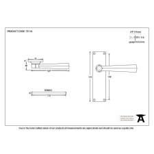 Additional picture of From The Anvil Straight Door Handle Latch Beeswax