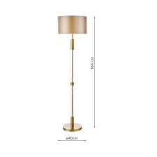 Additional picture of Sylvester Floor Lamp & Shade Antique Brass