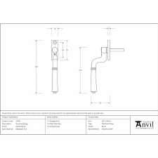 Additional picture of From The Anvil Teardrop Espagnolette Window Handle Electro Brass