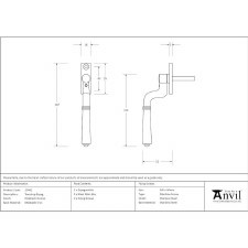 Additional picture of From The Anvil Teardrop Espagnolette Window Handle Polished Chrome