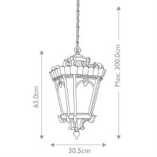 Additional picture of Kichler Tournai Extra-Large Chain Lantern Londonderry Finish
