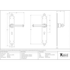 Additional picture of From The Anvil Tudor Door Handles Lock Plate Beeswax