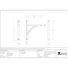 Additional picture of From The Anvil Tyne Shelf Bracket 260mm x 200mm Burnished Brass