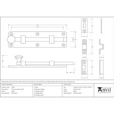 Additional picture of From The Anvil Universal Bolt 6" Black