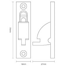 Weekes Sash Stop Polished Chrome - Broughtons Lighting & Ironmongery