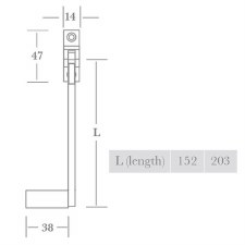 Additional picture of Aston Fanlight Stay 152mm Polished Chrome
