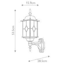 Additional picture of Elstead Wexford Outdoor Wall Up Light Lantern Black