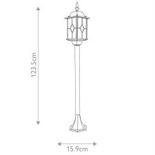 Additional picture of Elstead Wexford Pillar Lantern Light Black