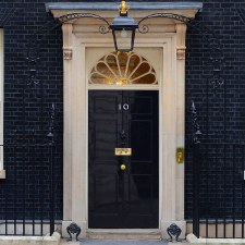Additional picture of Downing Street Bell Push with Pattress Polished Nickel