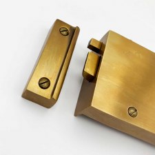 Additional picture of Broughtons 5" Bathroom Rim Latch Right Hand Antique Satin Brass