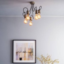 Additional picture of Alzbet 5 Light Ceiling Light Antique Brass