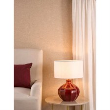 Additional picture of Amrita Table Lamp Red Glaze & White Shade