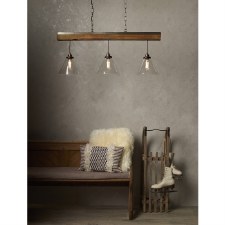 Additional picture of David Hunt Aspen 3 Light Dining Light Natural Wood Effect