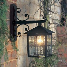 Additional picture of Elstead Winchester Outdoor Wall Light Lantern Fancy Bracket Black