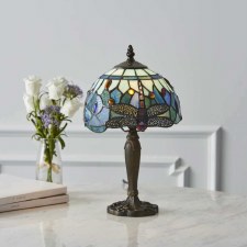 Additional picture of Interiors 1900 Blue Dragonfly Intermediate Tiffany Table Lamp