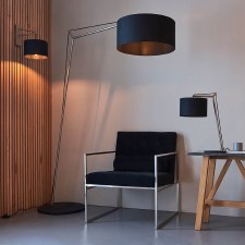 Additional picture of Broadmayne Floor Lamp Matt Nickel & Black