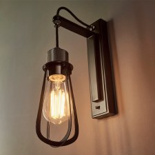 Additional picture of Buckland Wall Light Black Chrome & Matt Black