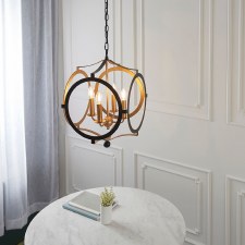 Additional picture of Castletown 4 Light Pendant Black