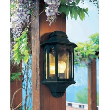 Additional picture of Elstead Chapel 5 Sided Flush Outdoor Wall Light Lantern Black