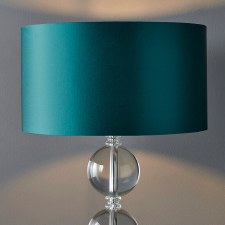 Additional picture of Chedington Glass Sphere Table Lamp Base Large Chrome & Clear Crystal