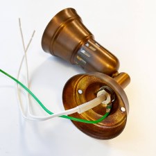 Additional picture of Broughtons Cherry Single Spot Light Polished Brass Unlacquered