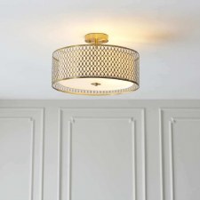Additional picture of Cordero Semi Flush Ceiling Light Gold