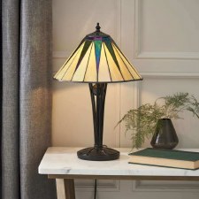 Additional picture of Interiors 1900 Dark Star Tiffany Small Table Lamp