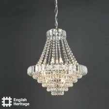 Additional picture of Osborne 12 Light Chandelier Polished Nickel & Crystal