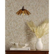 Additional picture of Ethel Single Pendant Light Antique Brass & Amber Glass