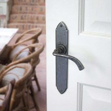 Additional picture of From The Anvil Gothic Curved Latch Levers Pewter