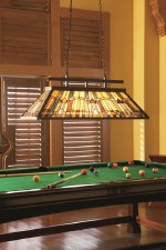Additional picture of Quoizel Inglenook Tiffany Island Pendant Valiant Bronze