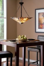 Additional picture of Quoizel Inglenook Tiffany Medium Pendant Valiant Bronze