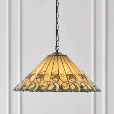 Additional picture of Interiors 1900 Jamelia Large Tiffany Ceiling Light Pendant