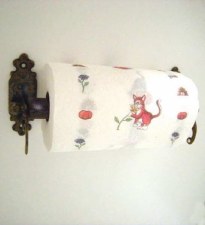 Additional picture of Kitchen Roll Holder Antique Brass