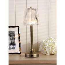 Laura Ashley Callaghan Rechargeable Table Lamp Antique Brass