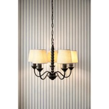 Additional picture of Laura Ashley Norbury 5 Light Chandelier Matt Black