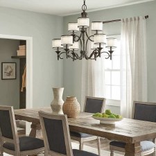 Additional picture of Kichler Lacey 9 Light Chandelier Mission Bronze