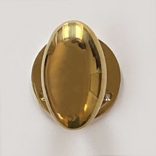 Additional picture of Aston Oval Mortice Door Knobs Polished Brass Unlacquered 64mm