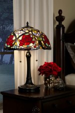 Additional picture of Quoizel Larissa Tiffany Table Lamp Vintage Bronze
