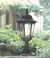 Additional picture of Elstead Parish Pedestal Lantern Light Black