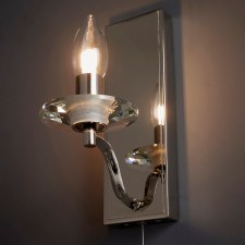 Additional picture of Puddletown Bathroom Wall Light Polished Nickel