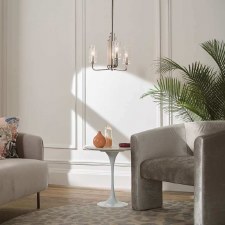 Additional picture of Quintiesse Kimrose 3 Light Chandelier Polished Nickel