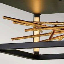 Additional picture of Quintiesse Styx LED Flush Pendant Black & Gold