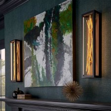 Additional picture of Quintiesse Styx LED Wall Light Black & Gold